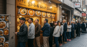 スープカレー店の行列