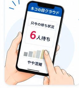 混雑状況を確認する画面イメージ