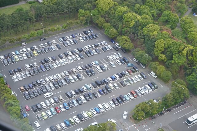 上から見た駐車場